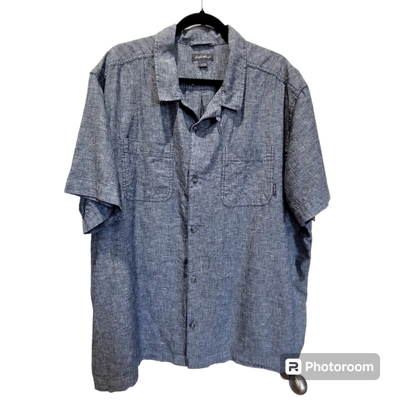 2XL Hemp Cotton Blend Men's Dress Button Up Dress Shirt Office Career - Picture 1 of 7